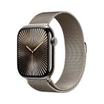 Montre Apple Watch Série 10 GPS + Cellular 64 Go OLED Titane Bracelet Milanese S/M Étanche