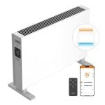 Aquecedor elétrico de convecção inteligente Ksix Blaze, 2000 W, ecrã tátil LED, aplicação Tuya, controlo remoto, branco Aquecedor elétrico de convecção inteligente Ksix Blaze, 2000 W, ecrã tátil LED, aplicação Tuya, controlo remoto, branco