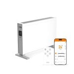 Ksix Blaze Calefactor Eléctrico De Convección Inteligente, 2000w, Pantalla Led Táctil, App Tuya, Control Remoto, Blanco