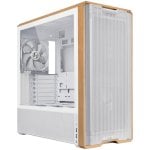 Case per PC Lian Li Lancool 217 ATX/EATX, acciaio/legno/vetro temperato, bianco, aRGB+ventilazione avanzata