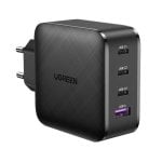Cargador Ugreen CD224 65W 3xUSB-C 1xUSB-A GaN Carga Rápida Universal Negro Cargador Ugreen CD224 65W 3xUSB-C 1xUSB-A GaN Carga Rápida Universal Negro