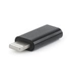 Adaptador USB tipo-C para Apple 8-pin Gembird A-USB-CF8PM-01 Preto Adaptador USB tipo-C para Apple 8-pin Gembird A-USB-CF8PM-01 Preto