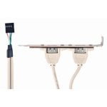 Bracket Gembird USB 2.0 Doppelanschluss Metall Grau 0,25m Kabel Bracket Gembird USB 2.0 Doppelanschluss Metall Grau 0,25m Kabel
