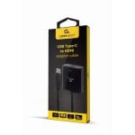 Cable adaptador USB-C Gembird A-CM-HDMIF-03 4K UHD 30Hz Macho a HDMI Hembra Negro Cable adaptador USB-C Gembird A-CM-HDMIF-03 4K UHD 30Hz Macho a HDMI Hembra Negro