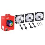 Ventilador suplementario XPG VENTO 120 ARGB PWM 120mm 1850RPM Pack 3 ARGB