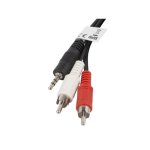 Audio-Kabel Lanberg CA-MJRC-10CC-0020-BK 3,5mm Stecker auf RCA Stecker 2m Schwarz Rot Weiß