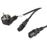 Cable de alimentación Lanberg CA-C13C-13CC-0018-BK 2m C13 a CEE7/7 Negro