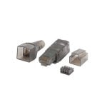 Conector RJ-45 Lanberg PLUA-6000TL Transparente Macho Direito Nylon PC Cat6a Conector RJ-45 Lanberg PLUA-6000TL Transparente Macho Direito Nylon PC Cat6a