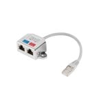Adaptador Lanberg AD-0026-S 10/100Base-T(X) Cat5e Prata Níquel Completo 1 Peça