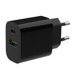 Cargador Gembird TA-UC-PDQC20-01-BK 20W USB 2 Puertos Compatible QC 3.0/PD Cargador Gembird TA-UC-PDQC20-01-BK 20W USB 2 Puertos Compatible QC 3.0/PD