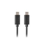 Cable USB C Lanberg CA-CMCM-31CU-0005-BK 0.5m USB 3.2 Gen 1 Contactos Oro Negro