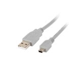Lanberg CA-USBK-10CC-0018-S Câble USB Mini-A à USB A 1,8 m 0,48 Gbit/s Gris Lanberg CA-USBK-10CC-0018-S Câble USB Mini-A à USB A 1,8 m 0,48 Gbit/s Gris