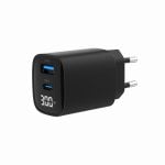 Cargador Gembird TA-UC-PDQC30LCD-BK-01 Chargeur Rapide USB 30W avec 2 Ports Cargador Gembird TA-UC-PDQC30LCD-BK-01 Chargeur Rapide USB 30W avec 2 Ports