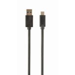 Cabo USB 3.2 Gembird 1,8 m USB C USB A Super Velocidade 600 MBps Preto Cabo USB 3.2 Gembird 1,8 m USB C USB A Super Velocidade 600 MBps Preto