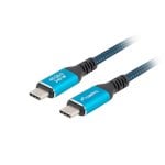 USB4 Lanberg CA-CMCM-45CU-0010-BK 1 m 40 Gbit/s USB C Kabel Schwarz Blau USB4