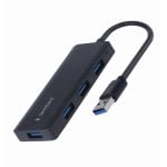 Hub Gembird 4 ports USB 3.0 modèle UHB-U3P4-03 couleur noir 5 Gbit/s