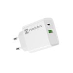 Chargeur NATEC RIBERA, 12V, Blanc, 100-240V, Universel, 1 Port USB C, Charge Rapide Chargeur NATEC RIBERA, 12V, Blanc, 100-240V, Universel, 1 Port USB C, Charge Rapide