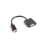 Lanberg AD-0007-BK DisplayPort zu DVI-D Adapterkabel 0,1 m Rechtsgewinkelt