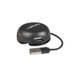 Hub NATEC 4 puertos USB 2.0 480 Mbit/s modelo Bumblebee extras cable corto Hub NATEC 4 puertos USB 2.0 480 Mbit/s modelo Bumblebee extras cable corto