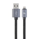 Cabo USB Lightning Gembird CCB-MUSB2B-AMLM-6 1,8 m Preto USB A para iPhone Cabo USB Lightning Gembird CCB-MUSB2B-AMLM-6 1,8 m Preto USB A para iPhone