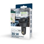 Chargeur Rapide Automobile Gembird TA-UC-AC2PD30LCD-CAR-01 30W avec Écran LCD Chargeur Rapide Automobile Gembird TA-UC-AC2PD30LCD-CAR-01 30W avec Écran LCD