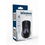 Ratón Gembird inalámbrico 1600 DPI 4 botones Nanoreceptor USB ambidiestro negro/gris