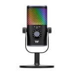 Microfone Thermaltake TT GS50 USB preto com controle giratório e montagem de mesa