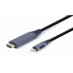 Cable adaptador de vídeo Gembird CC-USB3C-HDMI-01-6 USB-C a HDMI 4K 60Hz 1.8m Negro Cable adaptador de vídeo Gembird CC-USB3C-HDMI-01-6 USB-C a HDMI 4K 60Hz 1.8m Negro