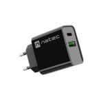 Netzteil Natec Ribera 12V AC Universal 100-240V Schnellladung Schwarz USB-C Netzteil Natec Ribera 12V AC Universal 100-240V Schnellladung Schwarz USB-C