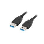 Cable USB Lanberg CA-USBA-30CU-0010-BK 1m USB A a USB A 3.2 Gen 1 5 Gbit/s Negro
