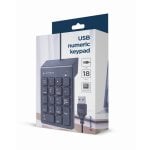 Clavier à touches Gembird KPD-U-03 USB 18 touches Portable Noir Clavier à touches Gembird KPD-U-03 USB 18 touches Portable Noir