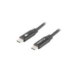 USB-C Kabel Lanberg CA-CMCM-40CU-0010-BK 1m Schwarz vergoldete Kontakte