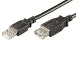 Câble Ewent EC1011 1 m USB A Macho/Hembra Noir