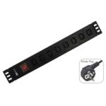 PDU Rack 19" WP WPN-PDU-G05-08 Aluminio 8 Salidas AC C14 2m 250V/3500W