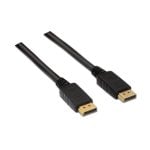 Cable DisplayPort AISENS A124-0130 3m 4K@60Hz DP Macho Blindaje Oro Cobre OFC Negro