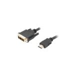 Adapterkabel Lanberg CA-HDDV-10CC-0018-BK HDMI zu DVI-D 1,8 m vergoldet