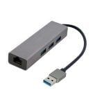 Adaptador de Rede USB-A Gembird A-AMU3-LAN-01 Gigabit 3 Portas USB 3.0 Carcaça Metálica
