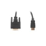 Cable HDMI a DVI-D Lanberg CA-HDDV-20CU-0030-BK 3m Macho-Macho negro