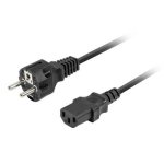 Cable de alimentación Lanberg CA-C13C-14CC-0018-BK 1.8m C13 acoplador CEE7/7 negro