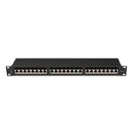 Patch Panel Lanberg PPSA-1024-B Cat6a F/UTP 24 Puertos Montaje en Bastidor 1U Negro