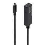 Cable USB-C Aisens A107-0869 Prolongador 5m Negro Amplificador USB 3.2 Gen1x1 5Gbps