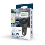 Chargeur rapide voiture Gembird TA-UC-AC2PD65LCD-CAR-01 30W avec 2 ports USB Chargeur rapide voiture Gembird TA-UC-AC2PD65LCD-CAR-01 30W avec 2 ports USB