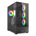 Torre Sharkoon AK6 RGB ATX Vidrio Templado 4x Ventiladores ARGB Negra BTF Ready Torre Sharkoon AK6 RGB ATX Vidrio Templado 4x Ventiladores ARGB Negra BTF Ready
