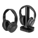 Auriculares Trevi inalámbricos y con cable para TV alcance 30m color negro Auriculares Trevi inalámbricos y con cable para TV alcance 30m color negro