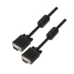 Cable SVGA Aisens A113-0074 10m HDB15 Macho a Macho Negro Ferrita Resolución 2048x1536