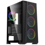 Chasis Hiditec MH12 E-ATX ATX Micro ATX ITX Cristal Templado 4x Ventiladores ARGB Negro Chasis Hiditec MH12 E-ATX ATX Micro ATX ITX Cristal Templado 4x Ventiladores ARGB Negro