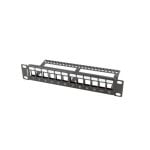 Pannello Lanberg PPKS-9112-B Nero in Metallo 390 g per Rack
