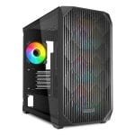 Caja Micro ATX Sharkoon MK3 RGB Cristal Templado 4 Ventiladores USB-C Negra Caja Micro ATX Sharkoon MK3 RGB Cristal Templado 4 Ventiladores USB-C Negra