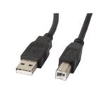 USB-Kabel Lanberg CA-USBA-11CC-0010-BK 1m USB A zu USB B USB 2.0 0,48 Gbit/s Schwarz