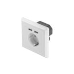 Régua de tomadas Lanberg AC-WS01-USB2-F 1 tomada Conexão Imperial Socket 1366